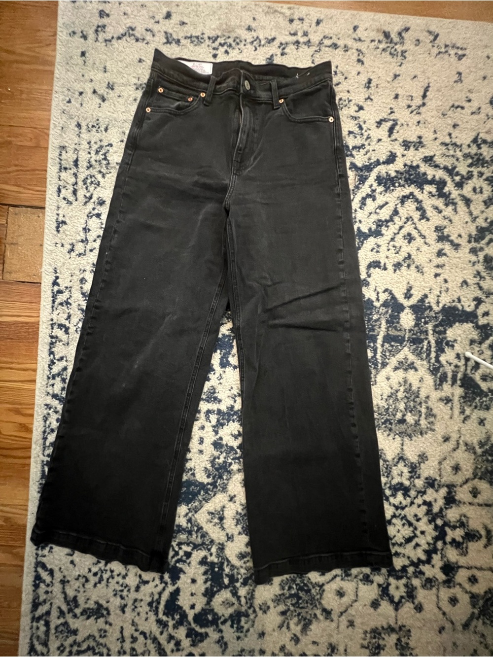 GAP Black Wide-Leg High-Rise Jeans